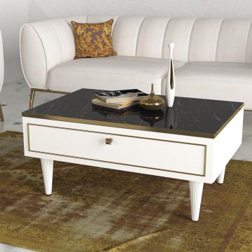 Soffbord RAVENNA 60x90 cm vit