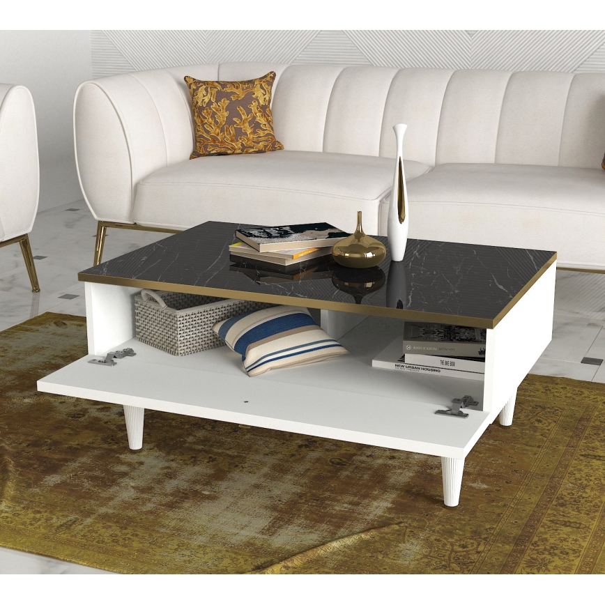 Soffbord RAVENNA 60x90 cm vit