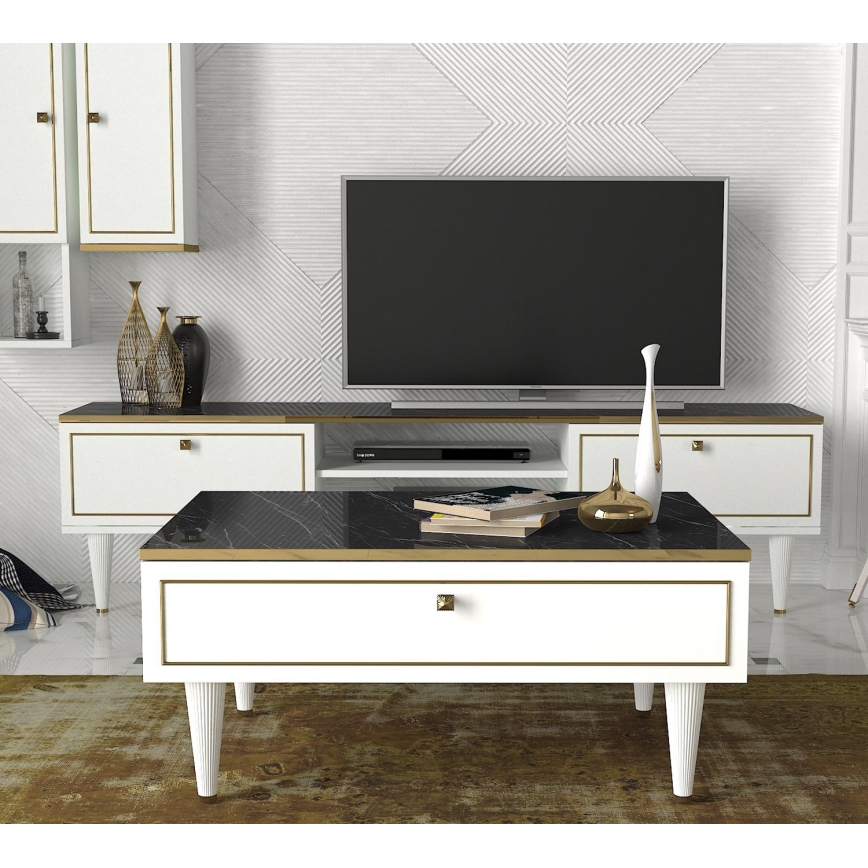 Soffbord RAVENNA 60x90 cm vit