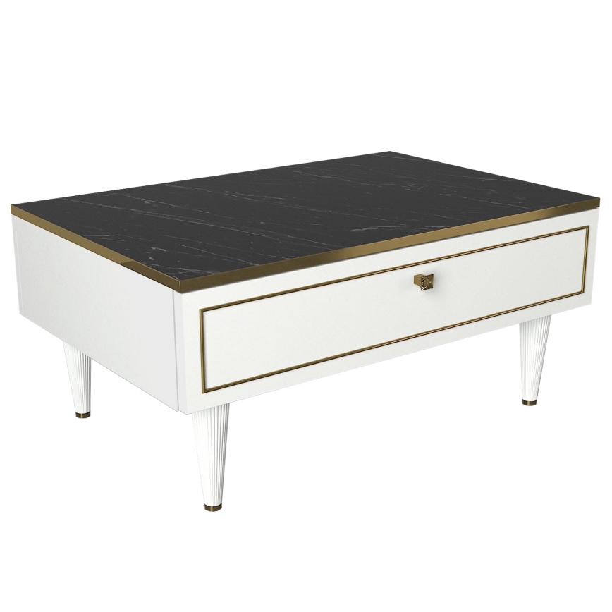 Soffbord RAVENNA 60x90 cm vit