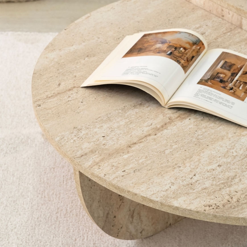 Soffbord REST, marmordekor, beige
