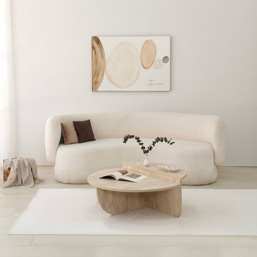 Soffbord REST, marmordekor, beige