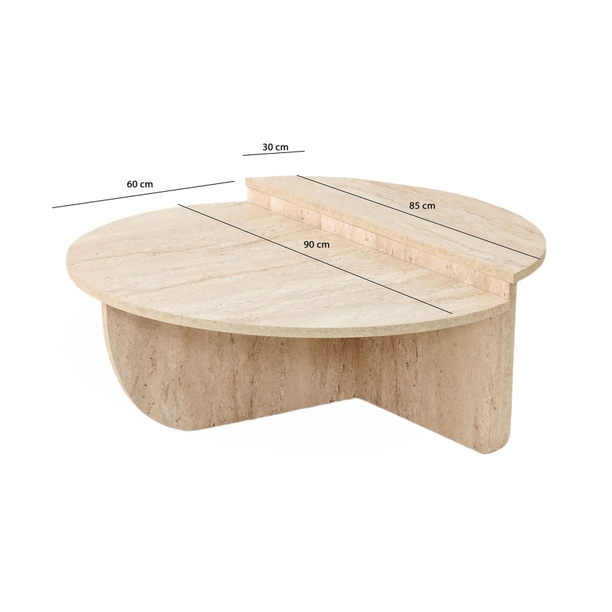 Soffbord REST, marmordekor, beige