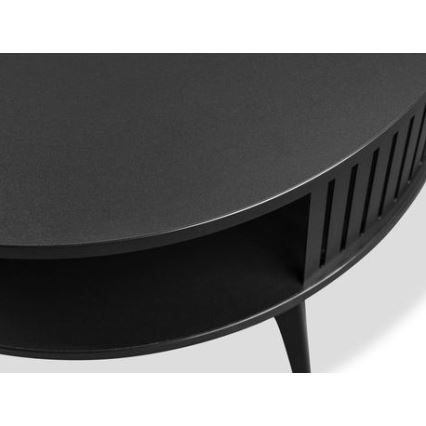 Soffbord ROENNI 44x75 cm svart/gyllene ek