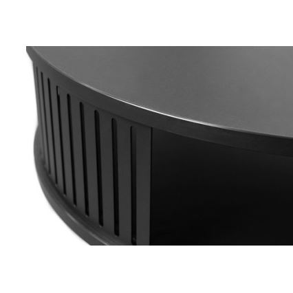 Soffbord ROENNI 44x75 cm svart/gyllene ek