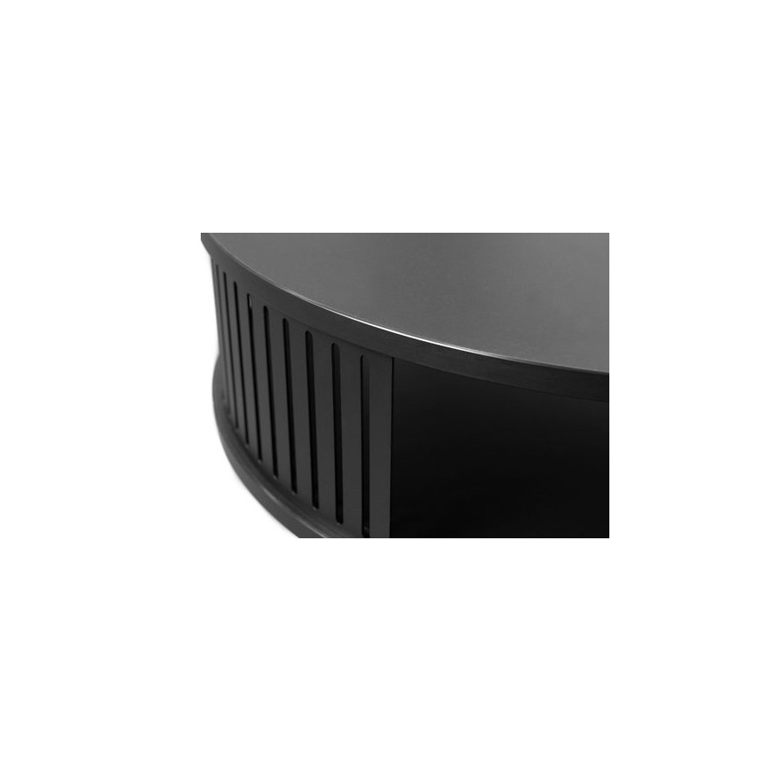 Soffbord ROENNI 44x75 cm svart/gyllene ek