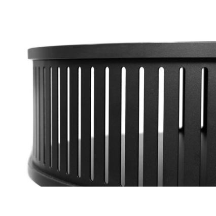 Soffbord ROENNI 44x75 cm svart/gyllene ek