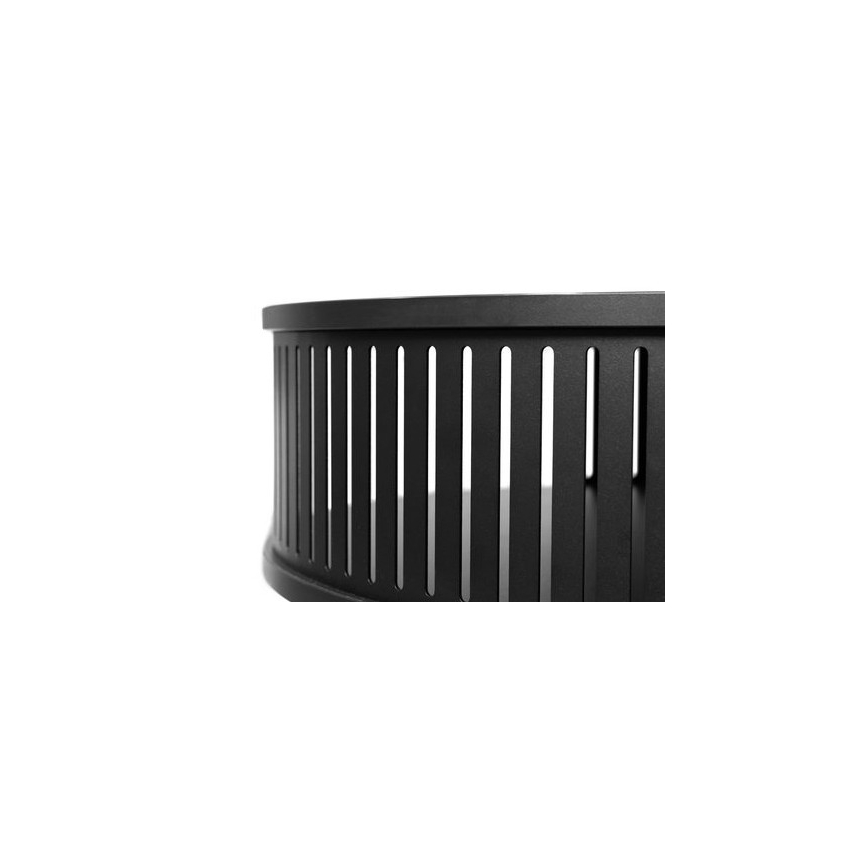 Soffbord ROENNI 44x75 cm svart/gyllene ek