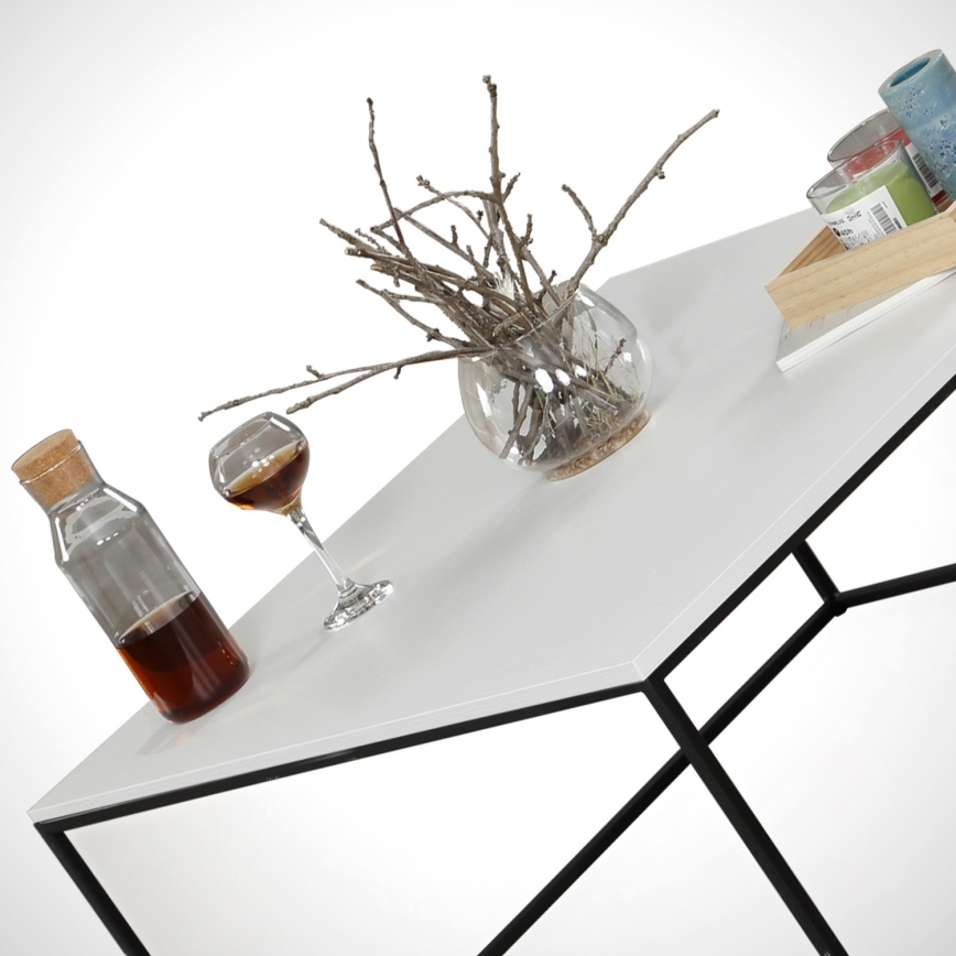 Soffbord ROYAL 43x75 cm svart/vit