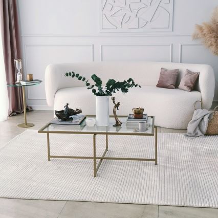 Soffbord SOL 35x94 cm guld/genomskinlig