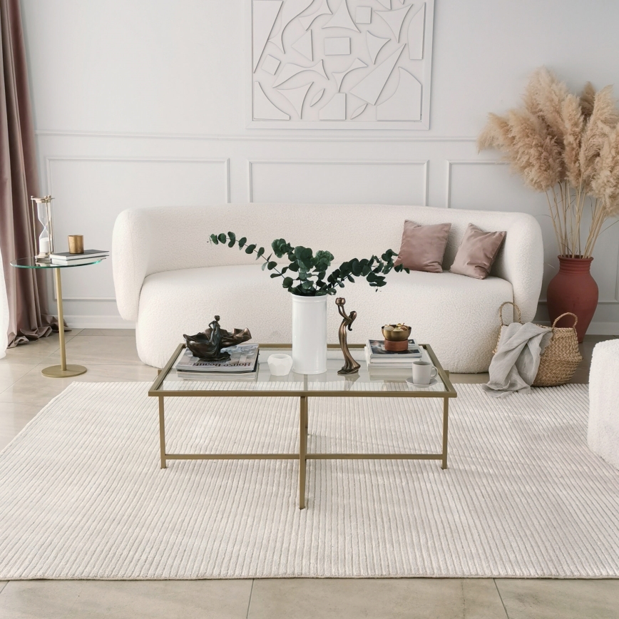 Soffbord SOL 35x94 cm guld/genomskinlig
