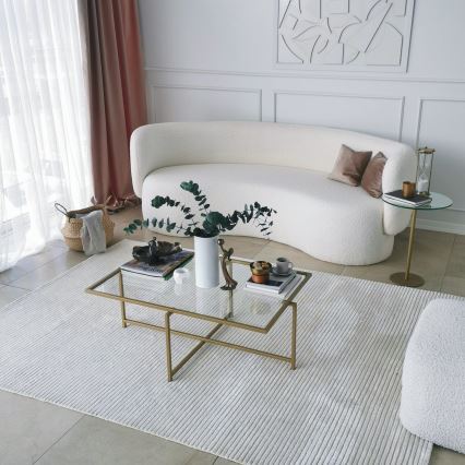 Soffbord SOL 35x94 cm guld/genomskinlig