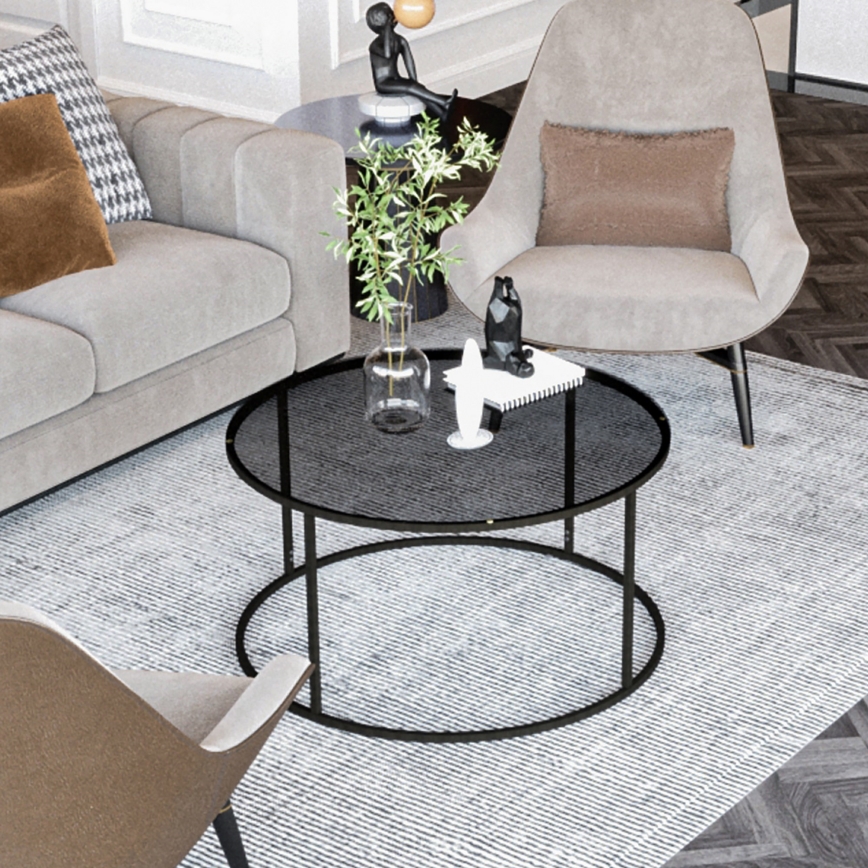 Soffbord STARTIS 60x44,8 cm svart