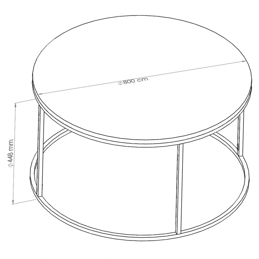 Soffbord STARTIS 80x45 cm svart