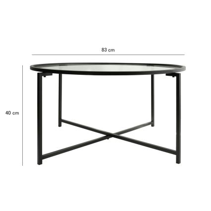 Soffbord SUN 40x83 cm svart