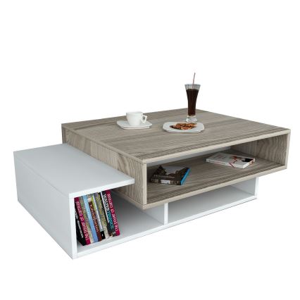 Soffbord TAB 32x105 cm beige/vit