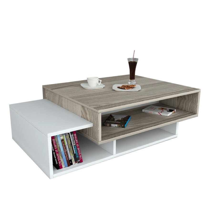 Soffbord TAB 32x105 cm beige/vit