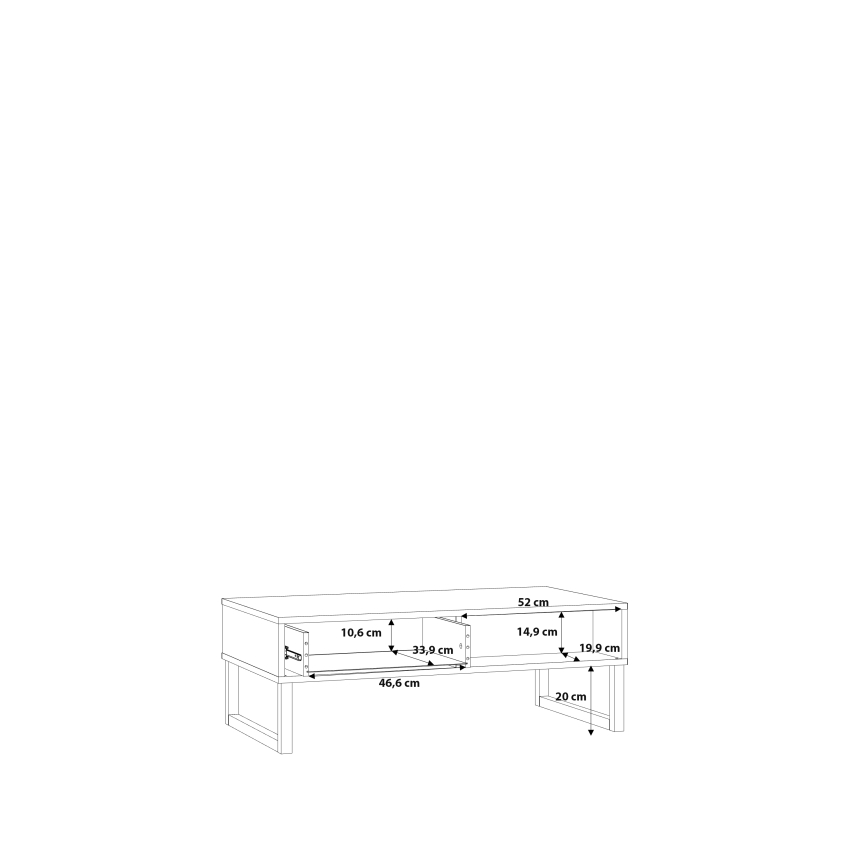 Soffbord TARO vit