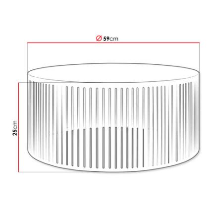 Soffbord VELEDE 25x58,5 cm vit