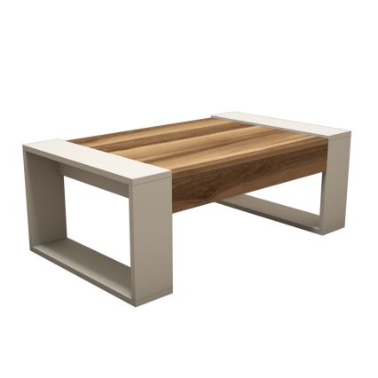 Soffbord VENUS 38x102 cm kräm/brun