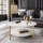 Soffbord VERSY 37x90 cm vit/guld