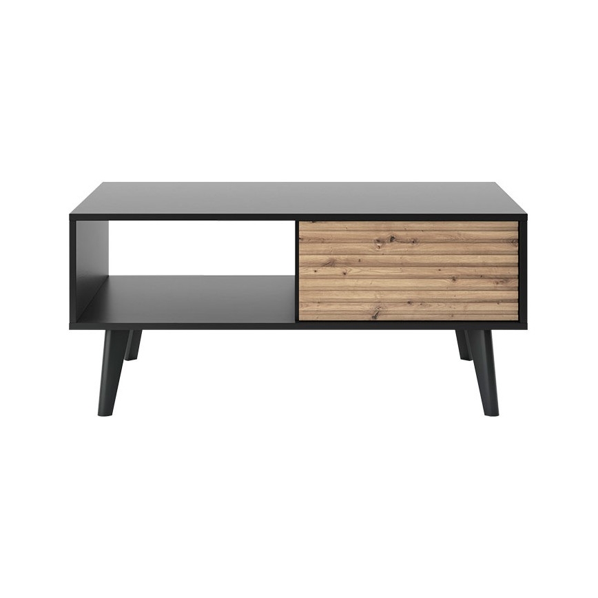 Soffbord WILLOW 46x104 cm svart/brun