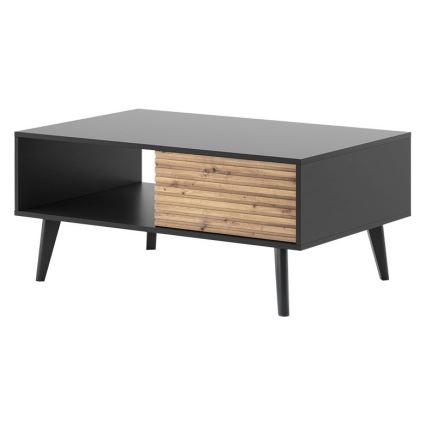 Soffbord WILLOW 46x104 cm svart/brun