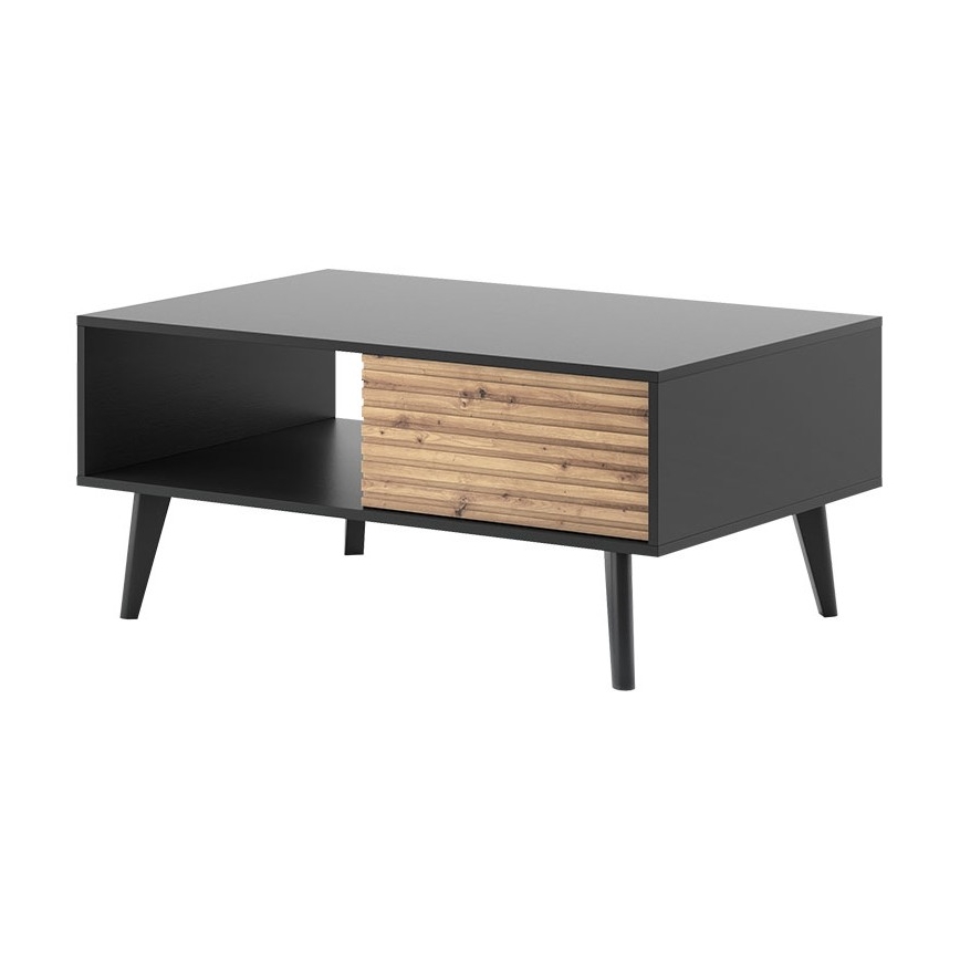Soffbord WILLOW 46x104 cm svart/brun