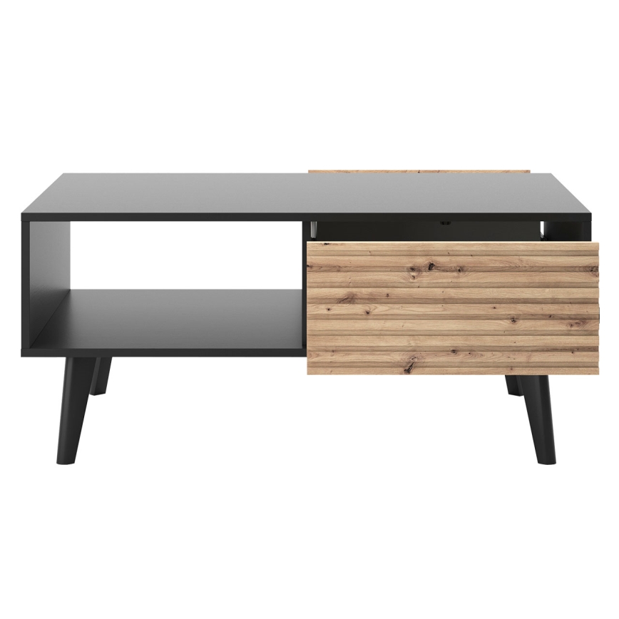 Soffbord WILLOW 46x104 cm svart/brun