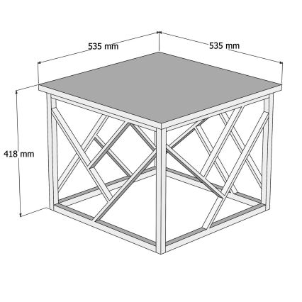 Soffbord WODA 42x53 cm brun/svart