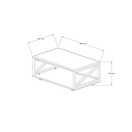Soffbord YUSO 42,5x98 cm tall