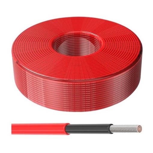Solar kabel 4mm² 1500V 100m IP65 röd