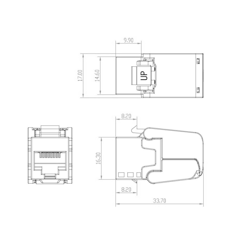 Solarix - Självgängande Keystone CAT5E UTP