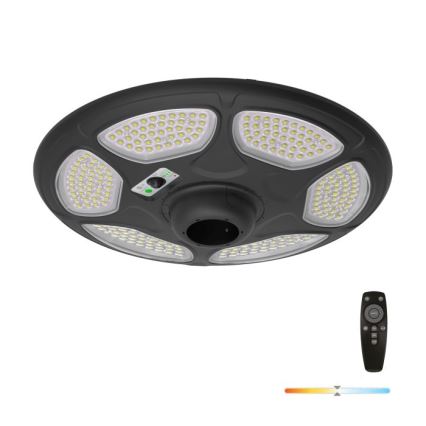 Solcellsgatubelys med LED och sensor SOLSUMI LED/25W/3,2V IP54 25000 mAh + fjärrkontroll