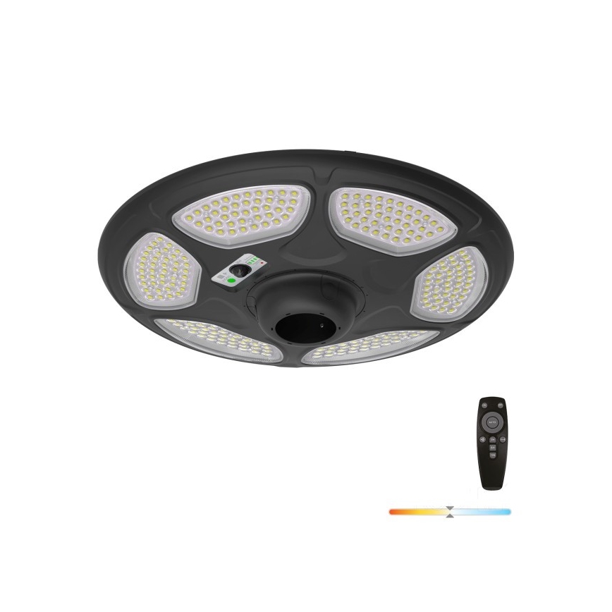 Solcellsgatubelys med LED och sensor SOLSUMI LED/25W/3,2V IP54 25000 mAh + fjärrkontroll