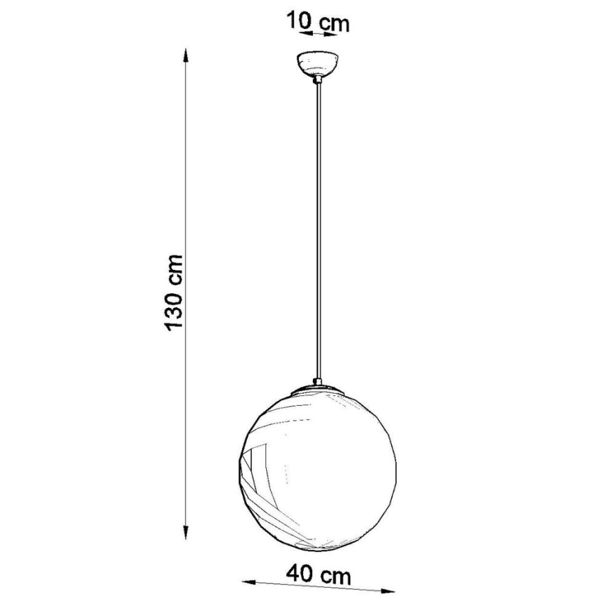 Ljusskrona med upphängningsrem  TOYA 1xE27/60W/230V diameter  40 cm