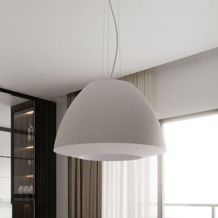 Ljusskrona med upphängningsrem  BELLA 3xE27/60W/230V diameter  60 cm vit