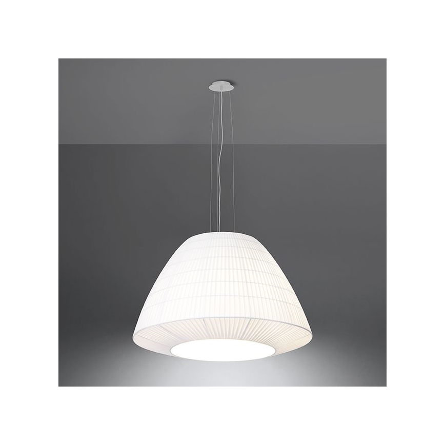 Ljusskrona med upphängningsrem  BELLA 3xE27/60W/230V diameter  60 cm vit