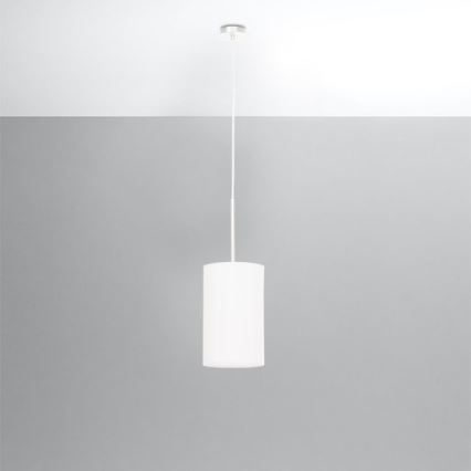 Ljusskrona med upphängningsrem  OTTO 1xE27/60W/230V diameter  15 cm vit