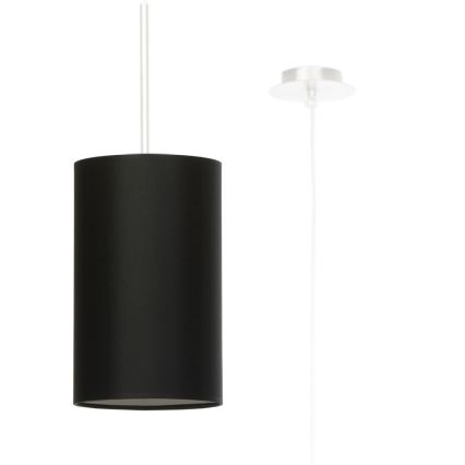 Ljusskrona med upphängningsrem  OTTO 1xE27/60W/230V diameter  15 cm svart