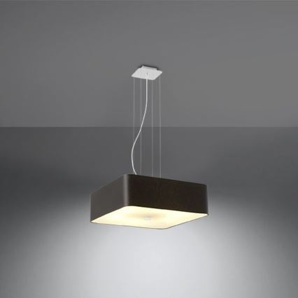 Ljusskrona med upphängningsrem  LOKKO 5xE27/60W/230V 45 cm svart