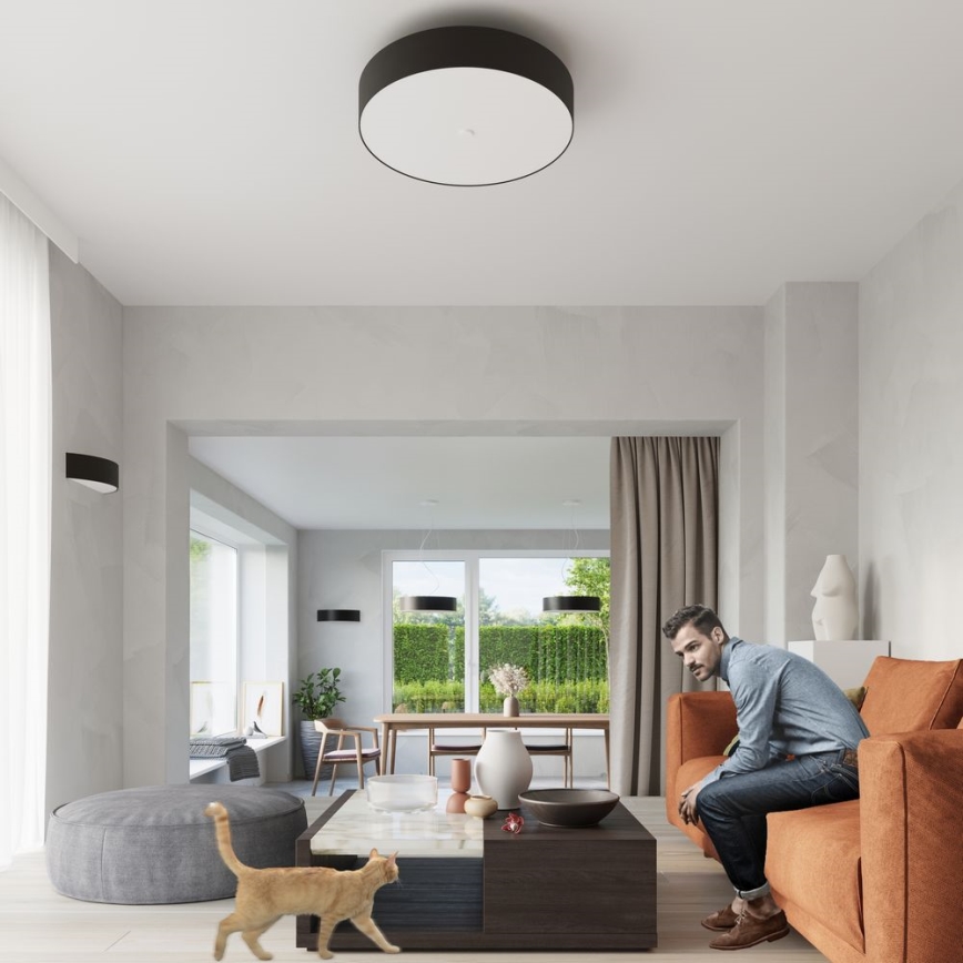 Taklampa SKALA 6xE27/60W/230V diameter  80 cm svart