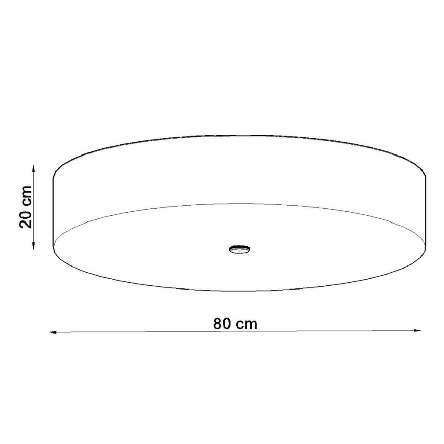 Taklampa SKALA 6xE27/60W/230V diameter  80 cm svart