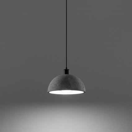 Ljusskrona med upphängningsrem  PABLITO 1xE27/60W/230V betong