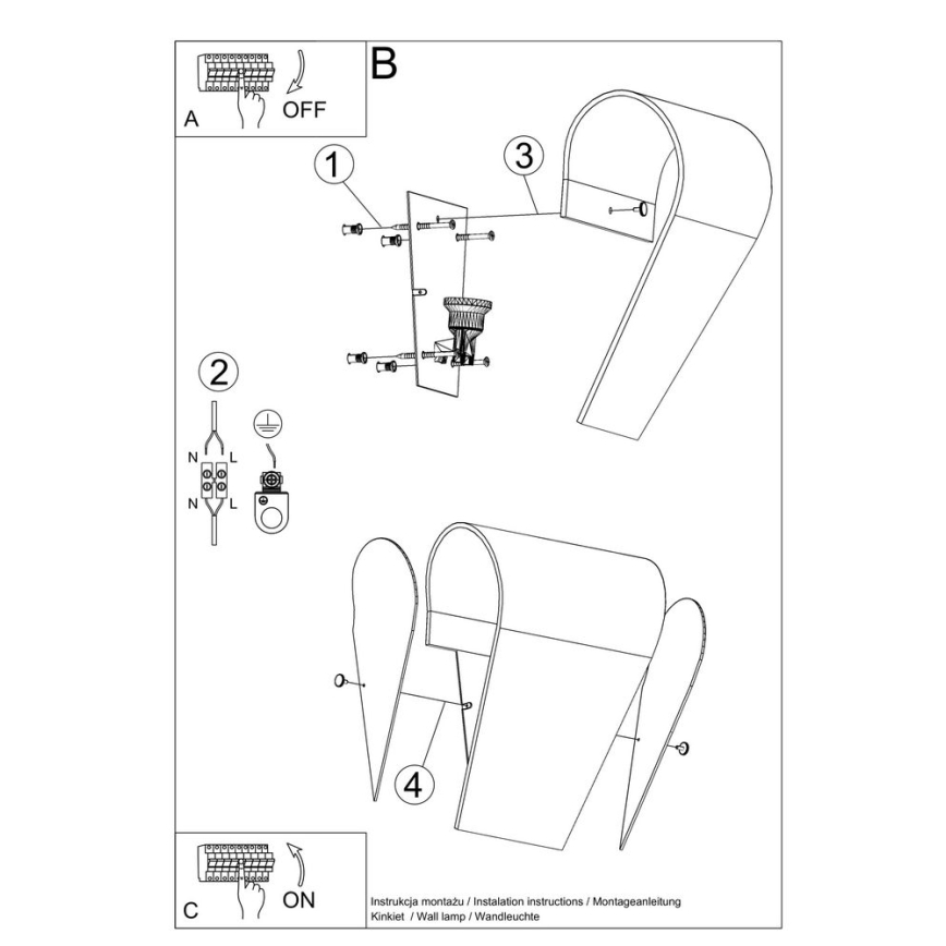 Vägglampa  CLINO 1xE27/46W/230V