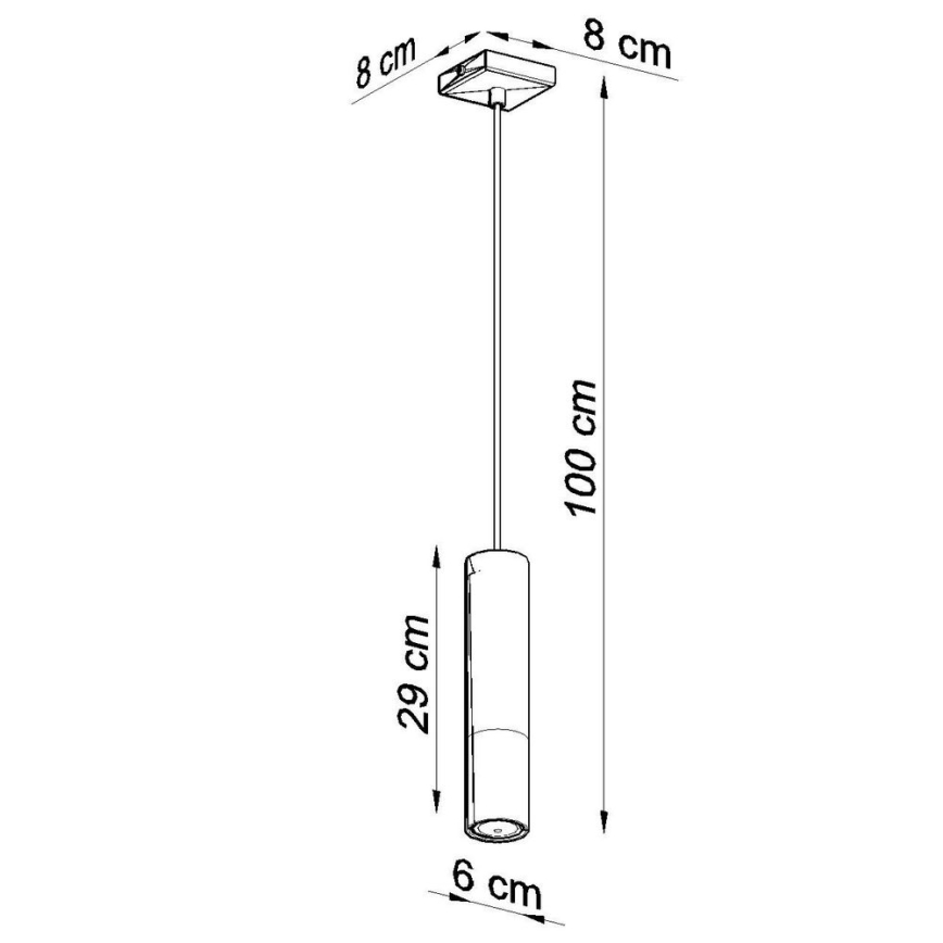 Ljusskrona med upphängningsrem  LOOPEZ 1xGU10/40W/230V svart /gyllene