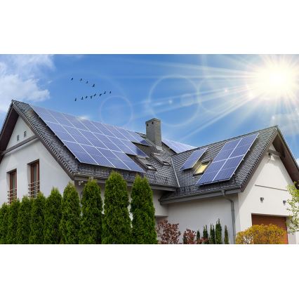 Solcellspanel RISEN 400Wp svart ram IP68 halvskuren