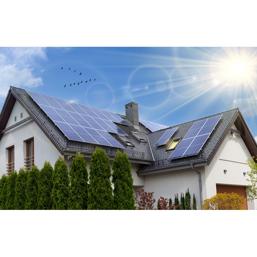 Solcellspanel RISEN 400Wp svart ram IP68 halvskuren
