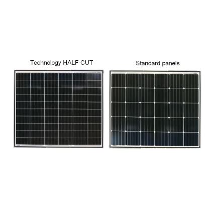 Solcellspanel RISEN 400Wp svart ram IP68 halvskuren
