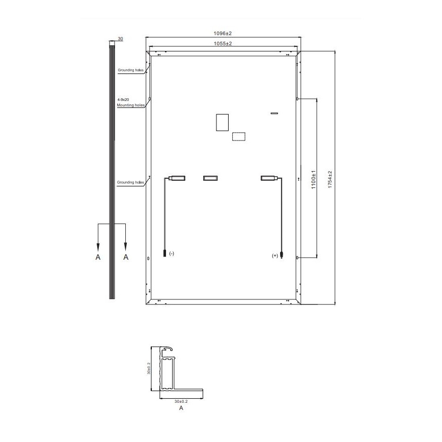 Solcellspanel RISEN 400Wp svart ram IP68 halvskuren- lastpall 36st